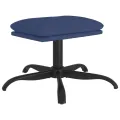 Repose-pied Bleu 60x60x36 cm Tissu