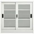 Armoire à portes coulissantes Gris clair 90x40x90 cm Acier