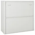 Armoire à portes coulissantes Gris clair 90x40x90 cm Acier