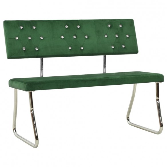 Banc 110 cm Vert foncé Velours