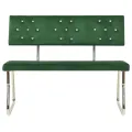 Banc 110 cm Vert foncé Velours