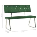 Banc 110 cm Vert foncé Velours