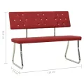 Banc 110 cm Rouge bordeaux Similicuir