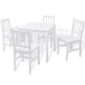 Ensemble de salle à manger 5 pièces Pinède Blanc