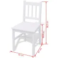 Ensemble de salle à manger 5 pièces Pinède Blanc