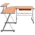 Bureau d'ordinateur d'angle Marron 132x112x99cm Bois ingénierie