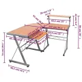 Bureau d'ordinateur d'angle Marron 132x112x99cm Bois ingénierie