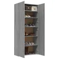 Armoire à chaussures Sonoma gris 80x35,5x180 cm Bois ingénierie