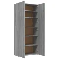 Armoire à chaussures Sonoma gris 80x35,5x180 cm Bois ingénierie