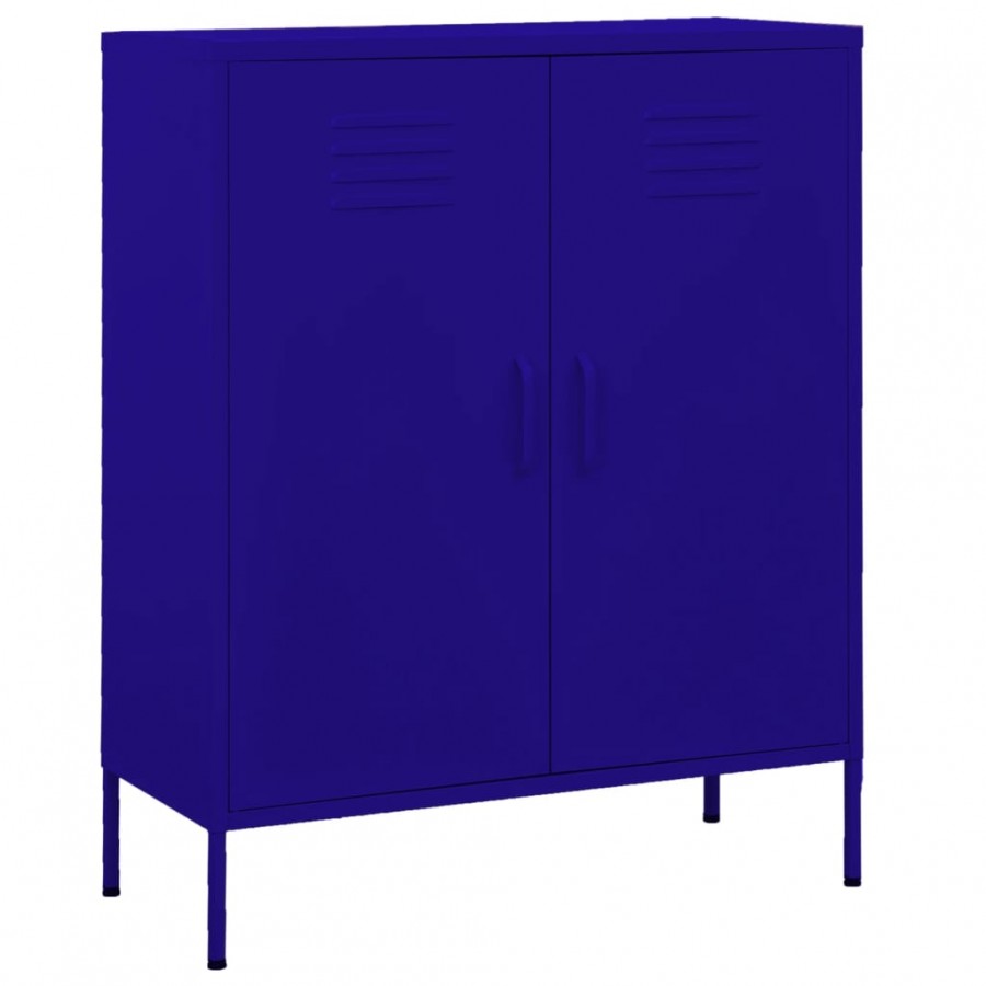 Armoire de rangement Bleu marine 80x35x101,5 cm Acier