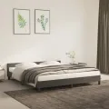 Cadre de lit avec tête de lit Gris foncé 180x200 cm Velours
