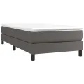 cadre de lit avec matelas Gris 100x200 cm Similicuir
