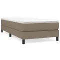 cadre de lit avec matelas Taupe 80x200 cm Tissu