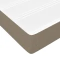 cadre de lit avec matelas Taupe 80x200 cm Tissu