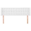 Tête de lit avec oreilles Blanc 147x16x78/88 cm Similicuir