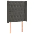 cadre de lit matelas LED Gris foncé 80x200cm Velours