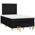 cadre de lit avec matelas Noir 120x200 cm Tissu
