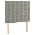 cadre de lit matelas et LED Gris clair 120x200 cm
