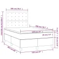 cadre de lit avec matelas Noir 120x200 cm Velours