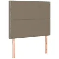 cadre de lit et matelas et LED Taupe 90x190 cm Tissu