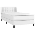 cadre de lit avec matelas Blanc 80x200 cm Similicuir
