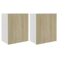 Armoires suspendues 2 pcs Chêne sonoma 50x31x60 cm Aggloméré