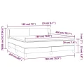 cadre de lit avec matelas Blanc 180x200cm Similicuir