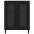 Buffet noir 69,5x34x90 cm bois d'ingénierie