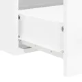Armoire de bain avec miroir blanc brillant bois d'ingénierie