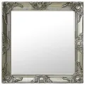 Miroir mural style baroque 60x60 cm Argenté