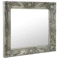 Miroir mural style baroque 60x60 cm Argenté