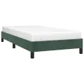 Cadre de lit Vert foncé 90x190 cm Velours
