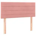 cadre de lit avec matelas et LED Rose 90x200 cm