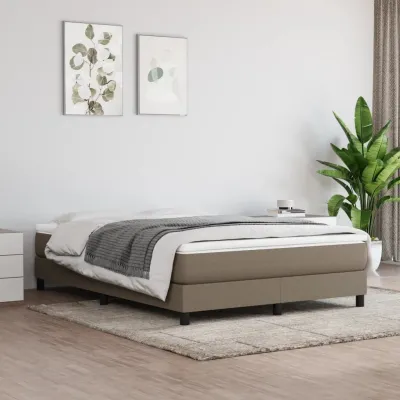 cadre de lit Taupe 140x190 cm Tissu