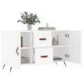 Buffet blanc 100x36x60 cm bois d'ingénierie