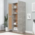 Bibliothèque Gris béton 82,5x30,5x185,5 cm Aggloméré