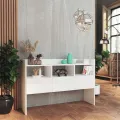 Buffet Blanc brillant 105x30x70 cm Aggloméré