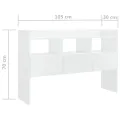 Buffet Blanc brillant 105x30x70 cm Aggloméré