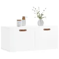 Armoire murale blanc brillant 80x36,5x35 cm bois d'ingénierie