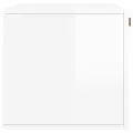 Armoire murale blanc brillant 80x36,5x35 cm bois d'ingénierie