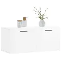Armoire murale blanc brillant 80x36,5x35 cm bois d'ingénierie