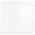Armoire murale blanc brillant 80x36,5x35 cm bois d'ingénierie