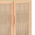 Buffet Marron 60x30x70 cm Bois de pin massif et rotin naturel