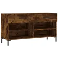 Banc à chaussures chêne fumé 102x35x55 cm bois d'ingénierie