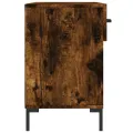 Banc à chaussures chêne fumé 102x35x55 cm bois d'ingénierie