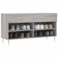 Banc à chaussures sonoma gris 102x35x55 cm bois d'ingénierie