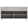 Banc à chaussures sonoma gris 102x35x55 cm bois d'ingénierie