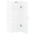 Armoire murale blanc brillant 34,5x34x90 cm