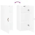 Armoire murale blanc brillant 34,5x34x90 cm