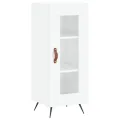 Buffet haut Blanc brillant 34,5x34x180 cm Bois d'ingénierie